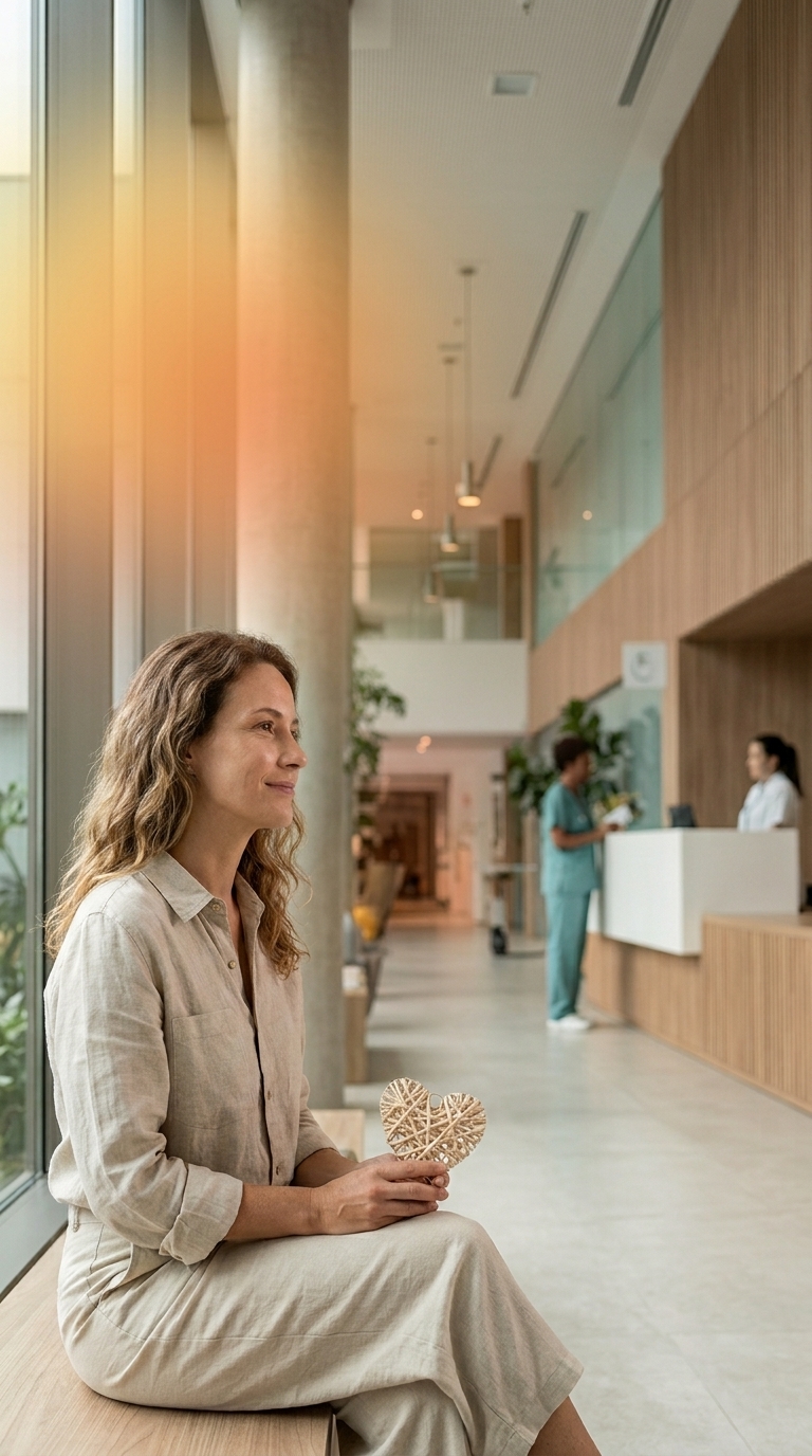 Mulher em ambiente hospitalar